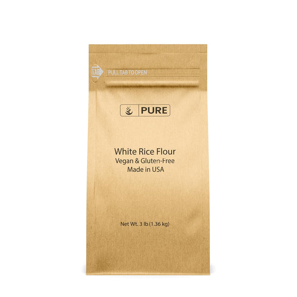 Pure Original Ingredients White Rice Flour (3 lb) Unbleached & Untreated, Flour