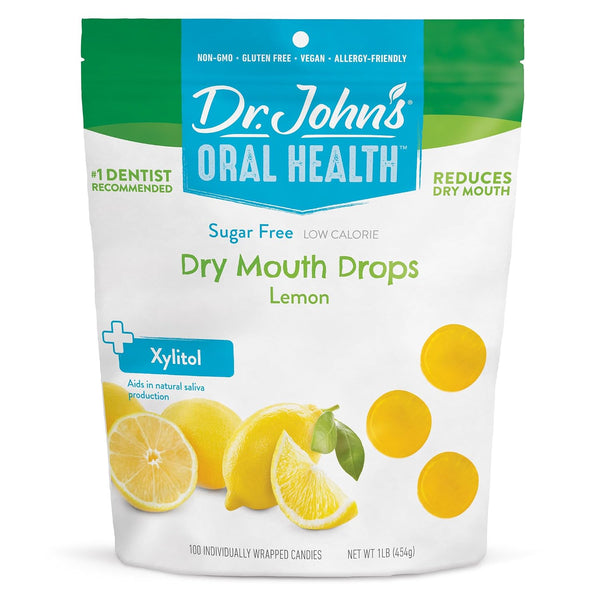 Dr. John's Candies Dr. Johns Oral Health Sugar Free Candy, Healthy Dry Mouth Drops with