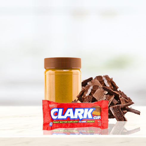 2 1.5 (Pack 3) Sweetzo - Chocolate Covered Peanut Butter Treats with Swirl Sticker, Crunchy Clark Cups, Party Favor