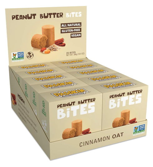 Pasokin | Cinnamon Oat Peanut Butter Snack, All Natural PB Bites |