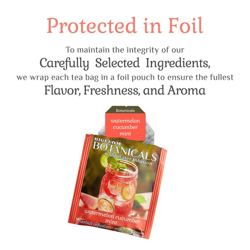Pack, 18 Count (Pack 6), 108 Bigelow Botanicals Cold Water Infusion Herbal Variety Caffeine Free Tea with Cranberry