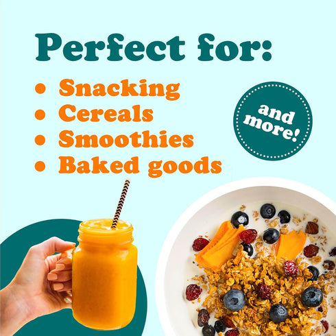 3 Food to Live Organic Dried Mango Strips, Pounds Non-GMO, Unsulphured, Unsweetened and Delicious Fruit Snack, Chewy