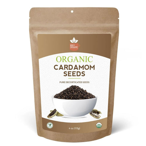 SPICY ORGANIC Decorticated Organic Cardamom Seeds 16 oz. 100% USDA Organic -
