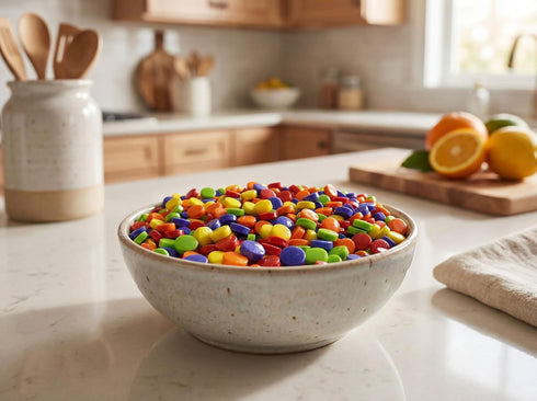 2 lb Bulk Sour Lemon Lime Orange Blue Raspberry Cherry Candy Bites | Intensely Tart, Chewy & Sweet | Fresh Bulk Bag