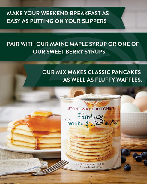 (2 Pack (33 oz)) Stonewall Kitchen Farmhouse Pancake & Waffle Mix