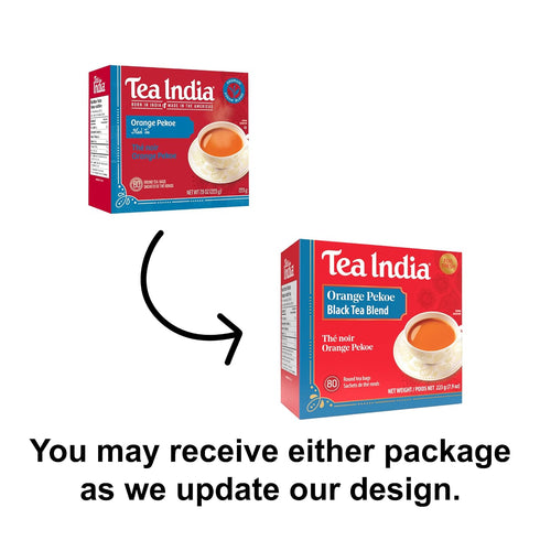 80 Pack 6 Tea India Orange Pekoe Black Tea Chai Flavorful Blend Of Black Tea & Natural Ingredients Strong Full-Bodied