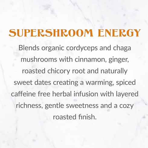 36 Count The Republic of Tea SuperShroom Energy Cordyceps and Chaga Herbal Tea, Organic Cinnamon, Ginger and Chicory