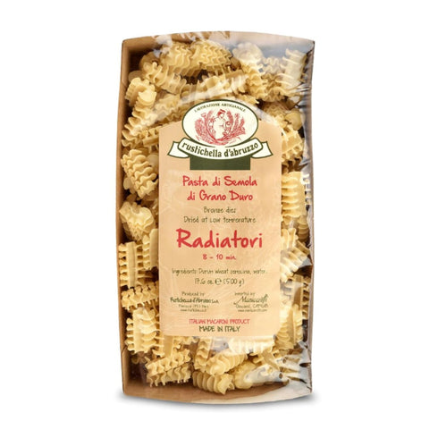 Rustichella d'Abruzzo Radiatori Pasta - 500g Classic Italian Durum Wheat Semolina Short