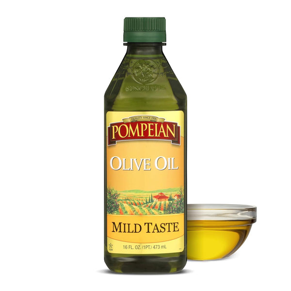 Pompeian Mild Taste Olive Oil, High Heat Cooking, Baking & Sauteing, High