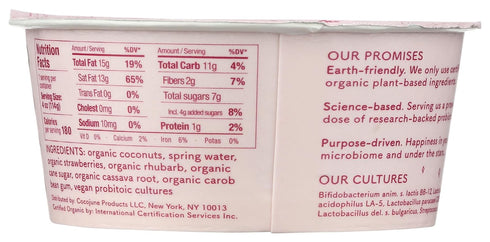 Cocojune 4 (Pack 1) Organic Strawberry & Rhubarb, Pink, Ounce