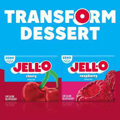 Jell-O SugarFree Gelatin Dessert Black Cherry, 0.3 oz. (Pack of 4)