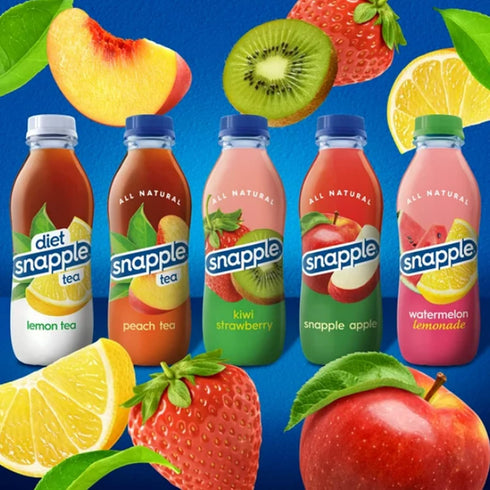 16 oz 100% 24 Pack Snapple Apple All Natural Juice Drink Gluten Free fl Recycled Plastic Bottle