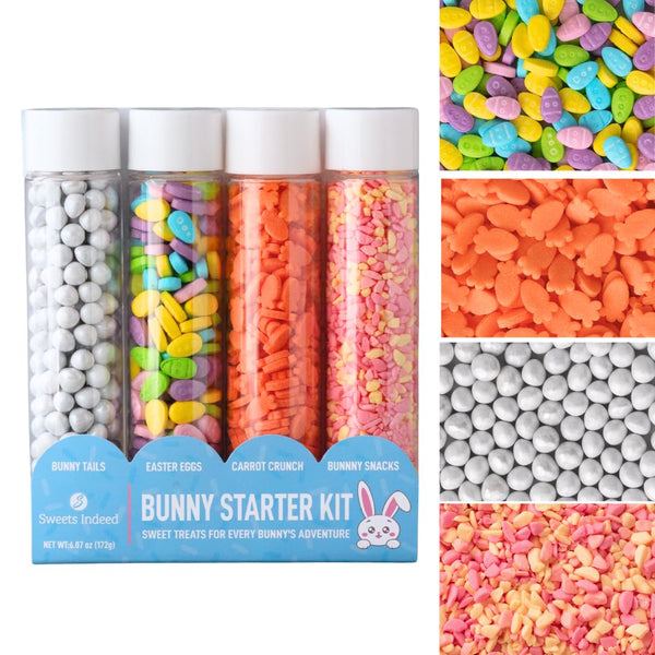 Sweets Indeed Easter Bunny Candy Topper 4-Pack Crumblefetti Candy Toppings for Ice