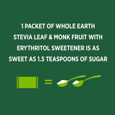 Whole Earth Sweetener Co. NATURE SWEET Stevia & Monk Fruit Sweetener, 40-Count Sugar Substitute