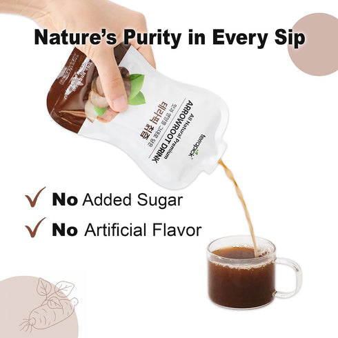 60ml 30 TerraPick All Natural Premium Arrowroot Drink Pure Korean Arrowroot, No Added Sugar, No Artificial Flavors, x