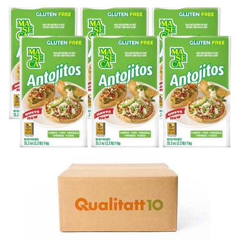 QUALITATT 10 2 lb 6 Pack Maseca Antojitos Instant Corn Masa Flour Gluten Free by Qualitatt