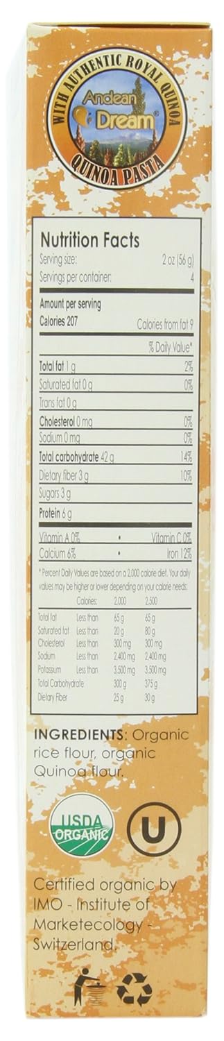 Andean Dream 8 , Shells Quinoa Organic, Ounce