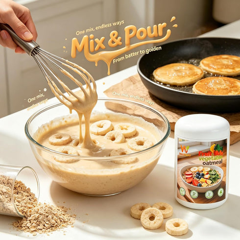 WGENGWU Instant Oatmeal Fruit,Breakfast Cereal with Oat Flour, Nutritious Instant Breakfast Oatmeal