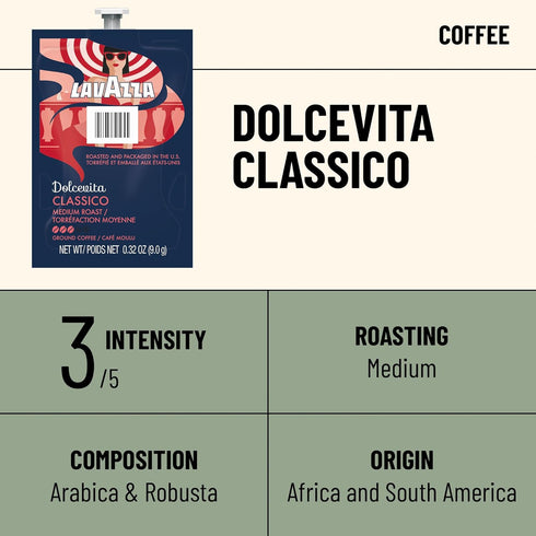 Freshpacks 38) Flavia Lavazza Dolcevita Classico Coffee works only with Flavia Brewers, Medium Roast (Case