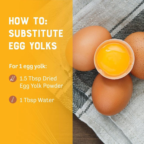 11 Oz Judee's Gluten Free Dried Egg Yolk Powder - Egg Substitute for Baking & Cooking - Protein Powder for Smoothies