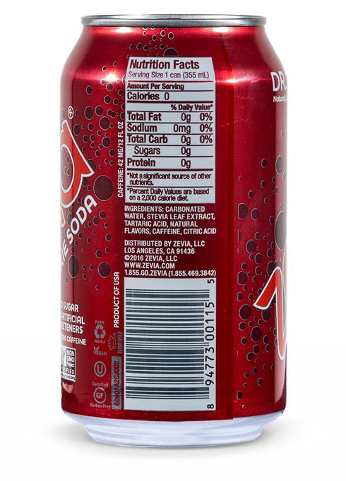 Zevia Pack, (24 (Pack 12 Zero Calorie Sodas Variety Dr Cans) and Cherry Cola of Cans)