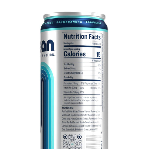 12-Pack (12 oz) 130mg MCEAN Blueberry Pomegranate Energy Drink, fl Clean Adult Energy Drink with Natural Caffeine