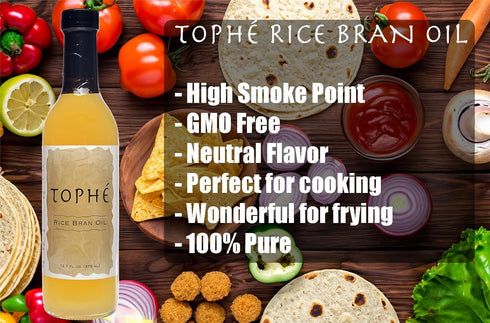Toph 100% Gamma-Oryzanol 12.7 Oz RICE BRAN OIL | All Natural, Made from Non-GMO Rice | Rich in Vitamin E and |