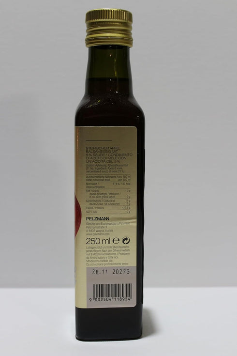 Pelzmann 250ml (8.5floz) 100% Apple Balsamic Vinegar, Fruity Sweet, Bottle, Pure, Made from Natural Juices, Product