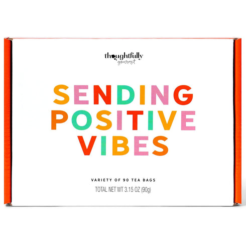 Set, 90 6 Thoughtfully Gourmet Sending Positive Vibes Tea Gift Tea Bags, Flavors, Uplifting Quotes, Great Get Well