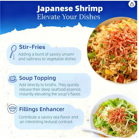 2oz, Greenlike Japanese Dried Sakura Shrimp Wild-Caught Shrimps, Rich in Protein & Calcium, Dehydrated Small Shrimp