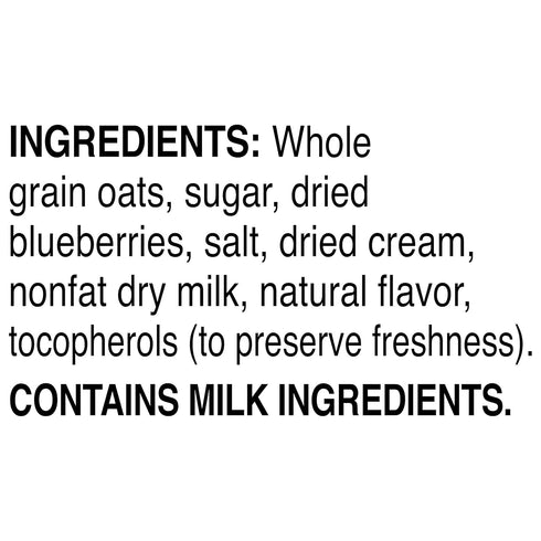 8.4 oz Quaker Instant Oatmeal Breakfast Cereal, Blueberries & Cream
