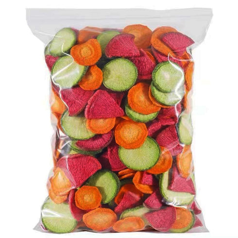 Aandiso 7.76 OZ 220g Three-Colour Radish Crispy Dried Mixed Radish Chips Carrot Green Radish Red Radish Holiday Gifts