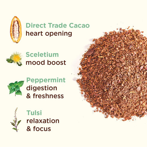 Rasa 30, (8 oz. 30 Peppermint Cacao Adaptogenic Mushroom Coffee Alternative | Vegan, Keto, Whole Ayurveda Wellness