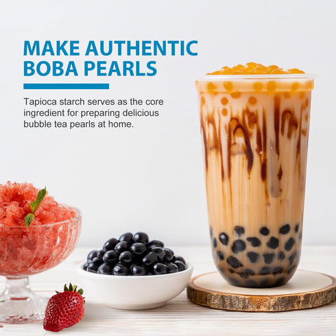 14 (Pack 2), Soeos Tapioca Flour Starch, Ounce of All Natural Tapioca Starch for Baking, Cooking & Boba Pearls