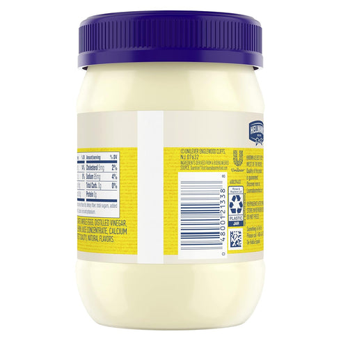 100% 15 oz,(Pack 2) Hellmann's Real Mayonnaise Real Mayo For a Creamy Sandwich Spread or Condiment Gluten Free,Made