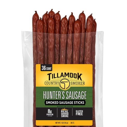 Tillamook Country Smoker Smoked Sausage, Hunter's Sausage, 16 Ounce (36 Count Meat