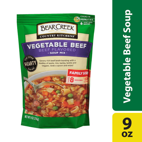 9.0 (Pack 6) Bear Creek Soup Mix, Vegetable Beef, Ounce