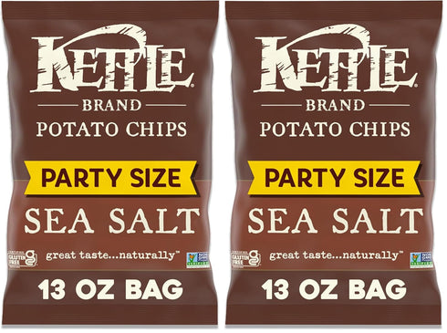 Kettle Brand Foods, Chip Potato Sea Salt, 13 Ounce (Pack of 2)