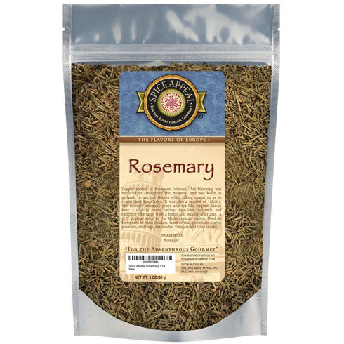 Spice Appeal Rosemary - 3 oz in Resealable Stay Fresh Pouch for Cooking