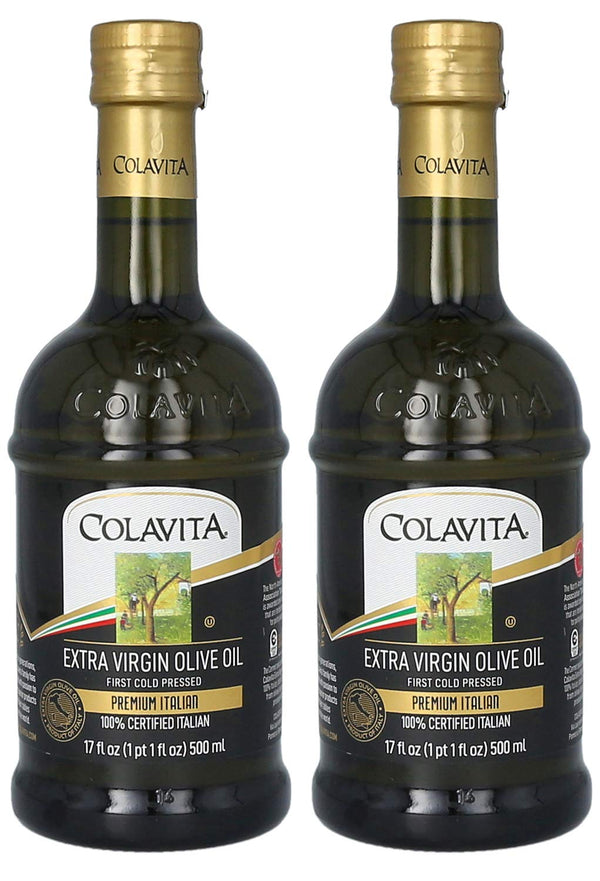 Colavita Premium Italian Extra Virgin Olive Oil, 17 oz (Pack of 2),