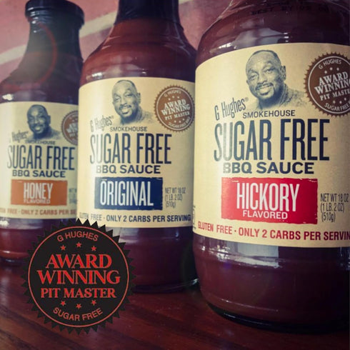 G Hughes Sugar Free BBQ Sauces, Hickory & Original, 18 oz (Pack of 2) - Keto & Gluten Free