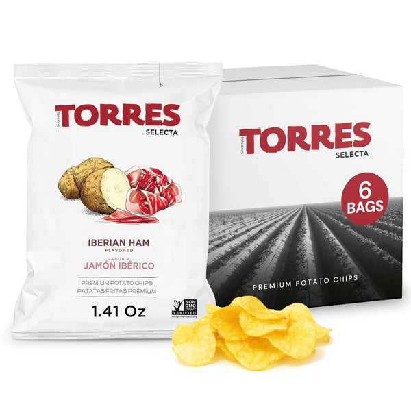 TORRES Selecta Gourmet Potato Chips - Snack Size Small Batch Artisan Kettle