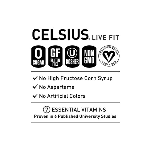12 Oz (Pack 12) CELSIUS Sparkling Electric Vibe, Functional Energy Drink Fl