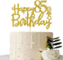 Gold Glitter Happy 85th Birthday Cake Topper - 85 Sign Cake Topper - Cheers to 85 Years Party Supplies Decoration
