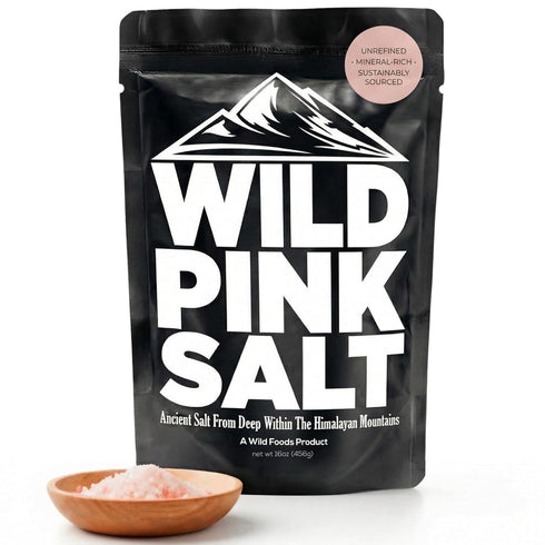 Wild Foods Organic Pink Himalayan Salt, Fine Ground for Table and Cooking,