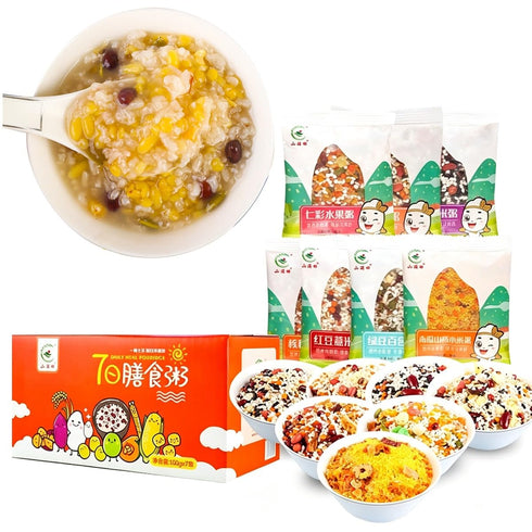 xapuo 7-Day Whole Grain Porridge Sampler Kit, 7 Flavors 28 Ingredients, 100gx7 Packs,