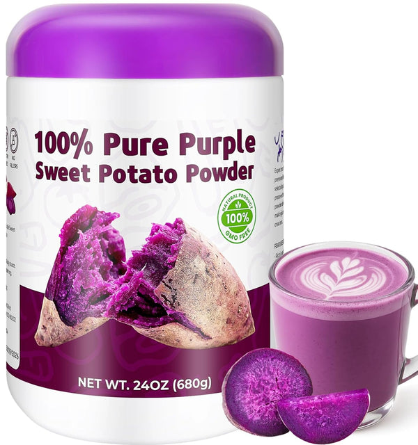 Purple Sweet Potato Powder 24oz (680g) - Natural Food Coloring for Baking,