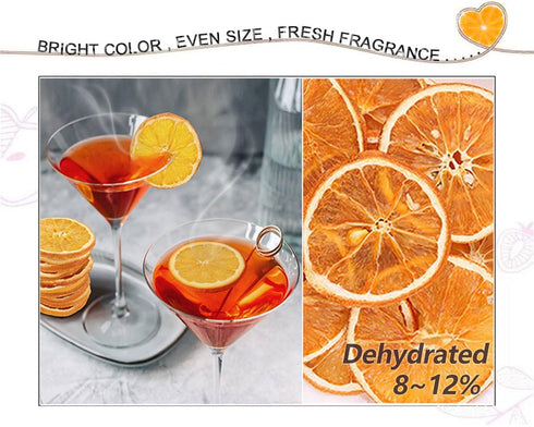 Duwen Slices,10.58oz 300g, Dehydrated Orange / Dried Orange Slices Sugar Free Natural Fruit