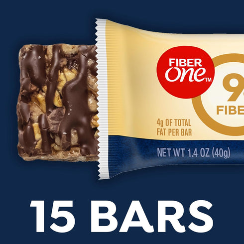 Pack, 15 21.2 oz Fiber One Chewy Bars, Oats and Chocolate, Fiber Snacks, Mega Ct
