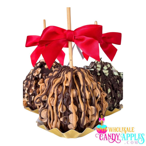 Sweet Dreams Gourmet Sweet Dreams Milk Chocolate Caramel Apple with Peanut Butter Chips | Candy Apple | Granny Smith